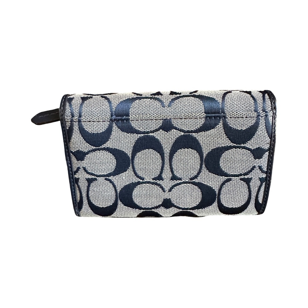 💜Coach Navy and Light Blue Signature Wallet - Picture 2 of 7